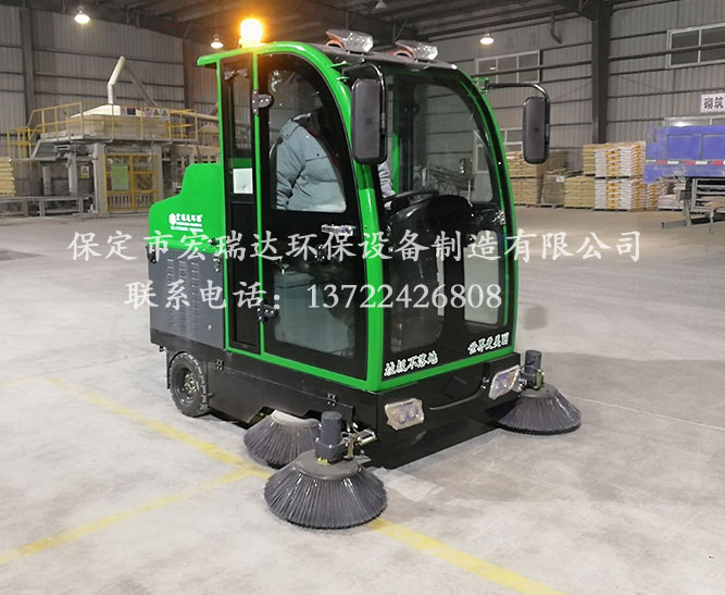 北京大兴水泥厂使用保定宏瑞达1900电动扫地车案例